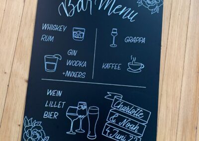 Tafelgestaltung für die Getränke-Bar