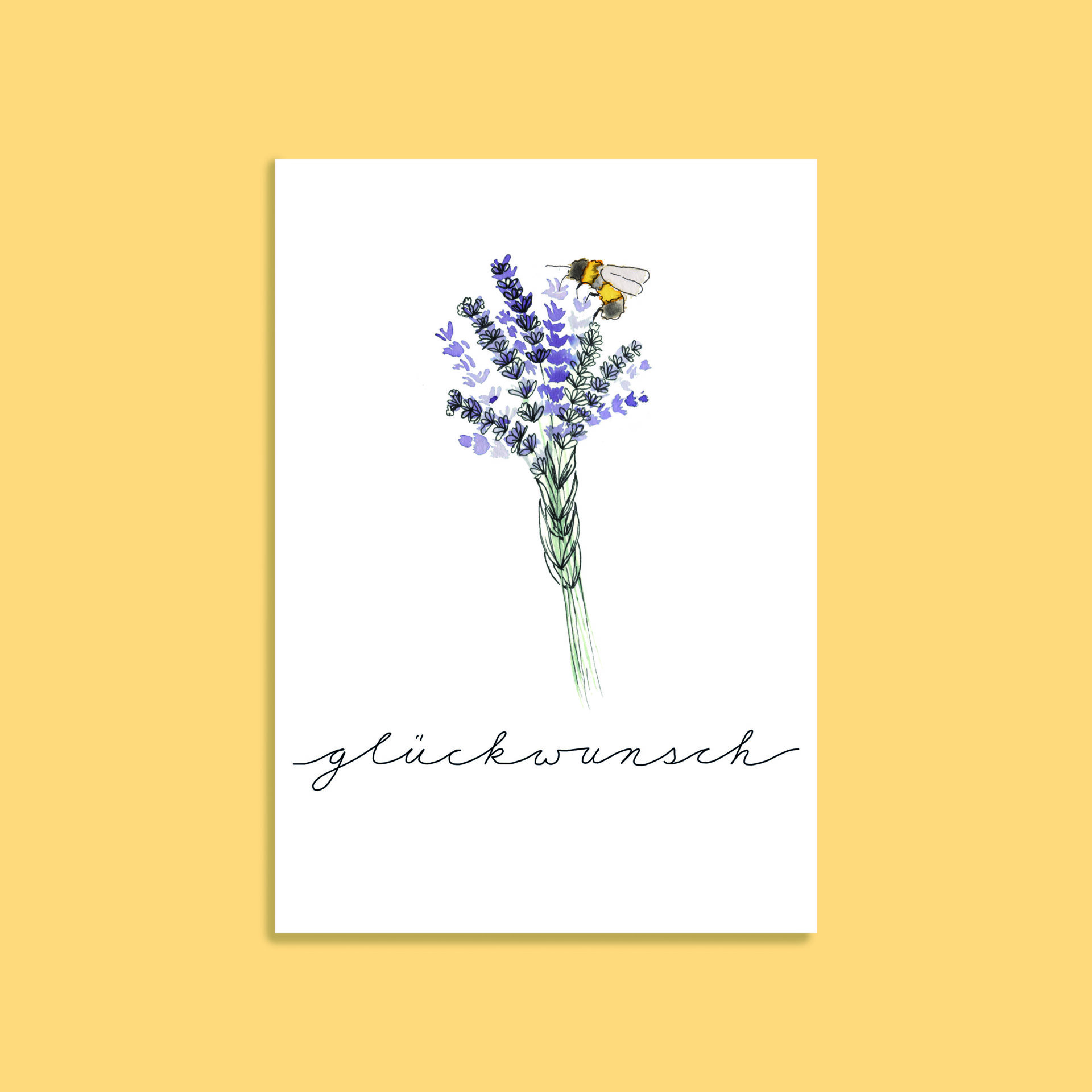 Glückwunschkarte Lavendel
