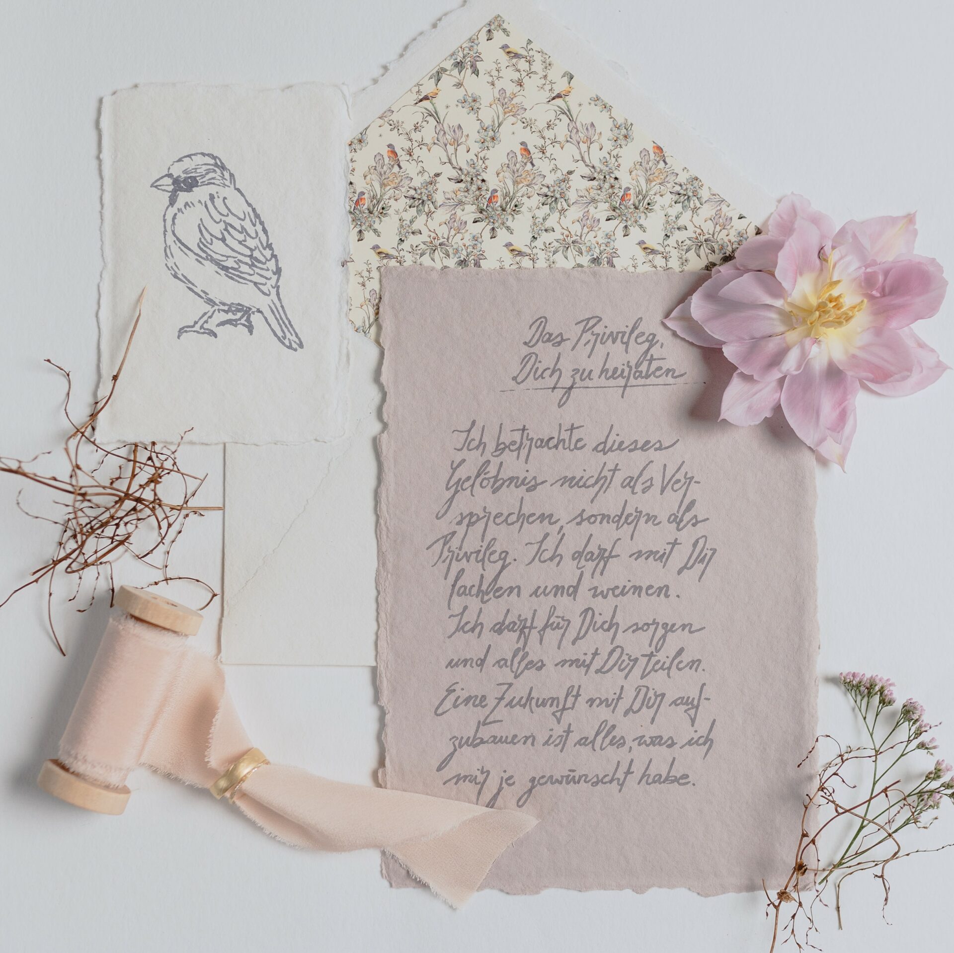 Kalligraphie Gedicht